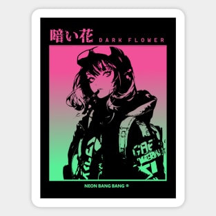 Cyberpunk Aesthetic Vaporwave Anime Manga Girl Japanese Streetwear Magnet